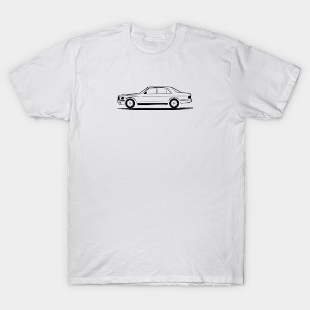 Mercedes 450 SE Sedan W116 T-Shirt by PauHanaDesign